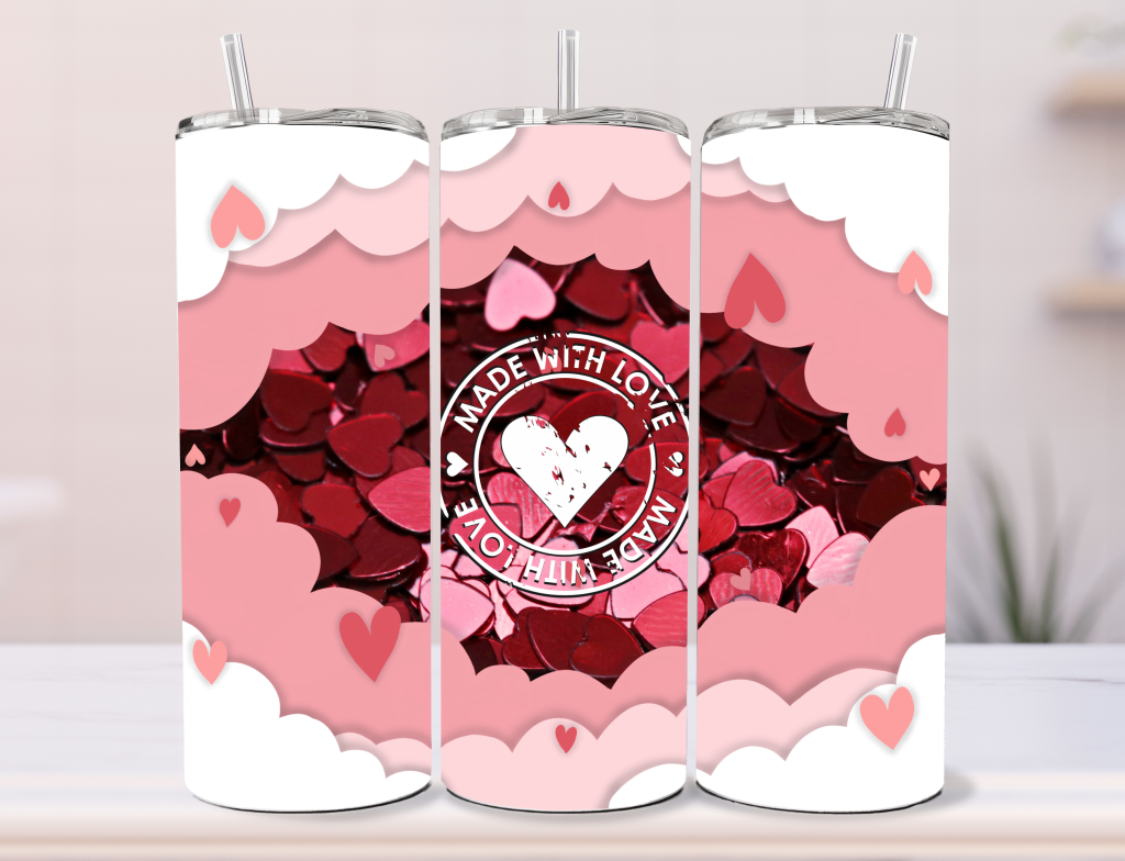 Made With Love Valentine's Day Tumbler