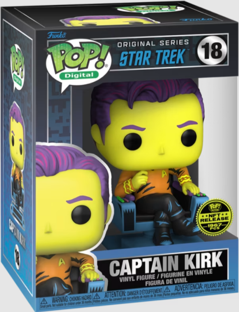 Captain Kirk 18 Blacklight Star Trek Funko Pop NFT Legendary