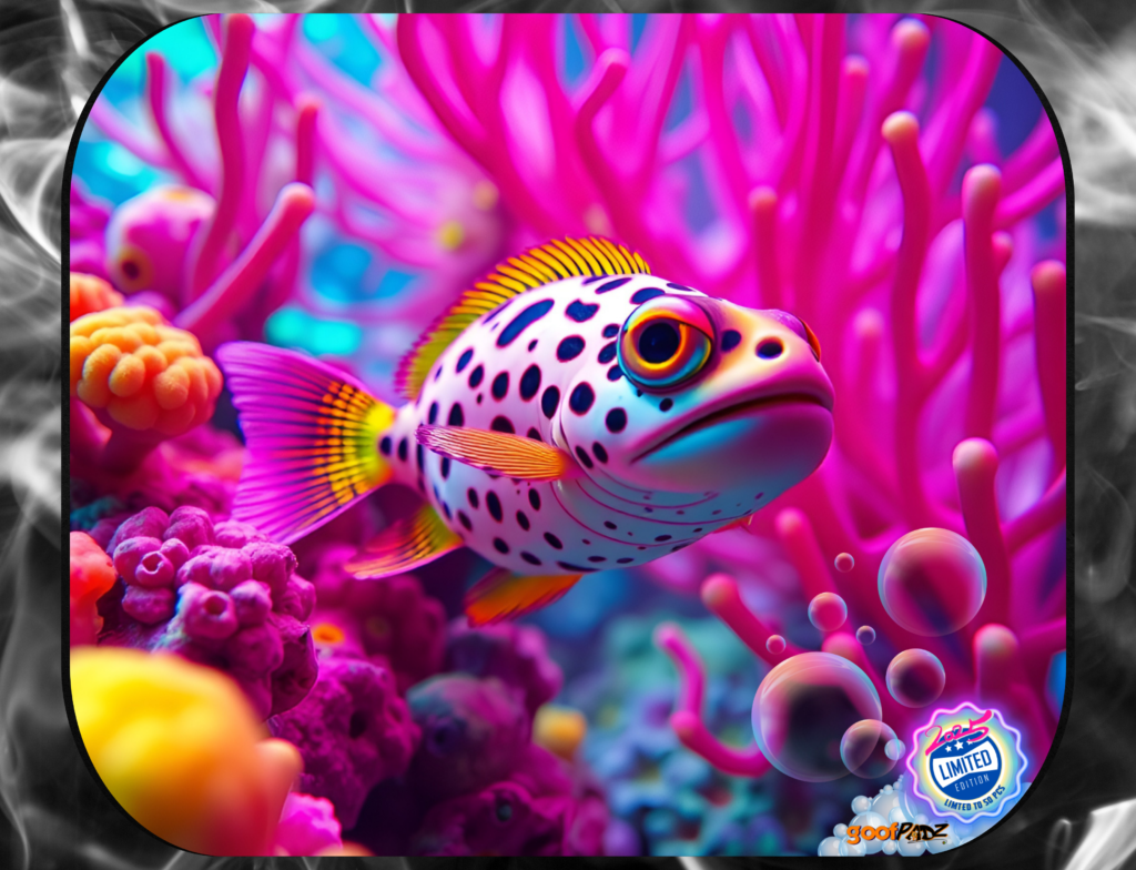 Goofpadz 'Trippy Ocean #1' LE50 - 3-in-1 Glass Mat, Dab Mat & Mouse Pad