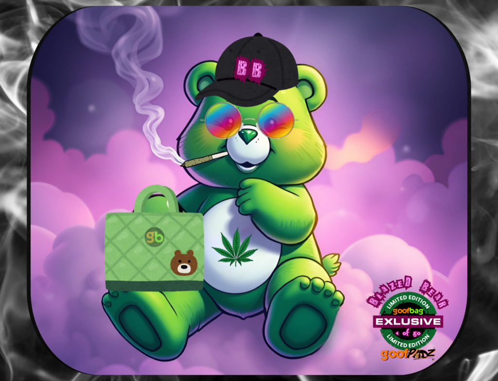 Goofpadz 'Blazed Bear' XLE50 - 3-in-1 Glass Mat, Dab Mat & Mouse Pad