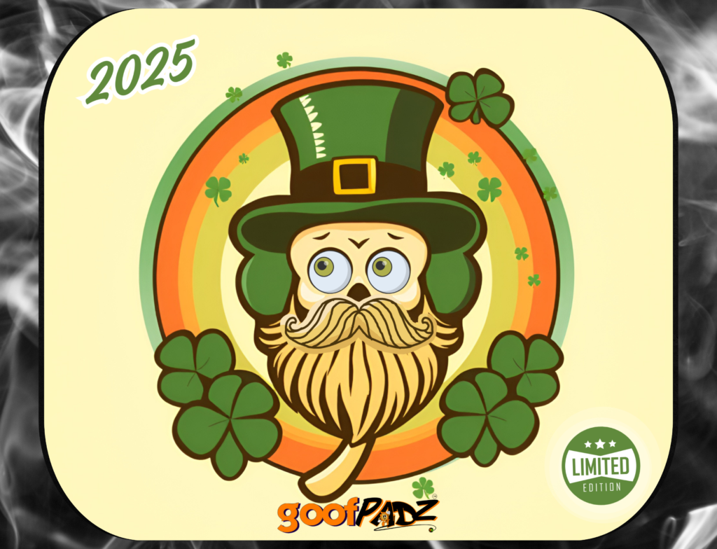 Goofpadz 'That Leprechaun' LE 3-in-1 Glass Mat, Dab Mat & Mouse Pad