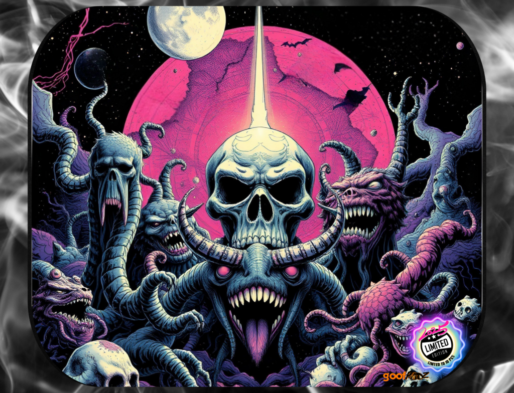 Goofpadz 'Trippy Monster #2' LE10 - 3-in-1 Glass Mat, Dab Mat & Mouse Pad