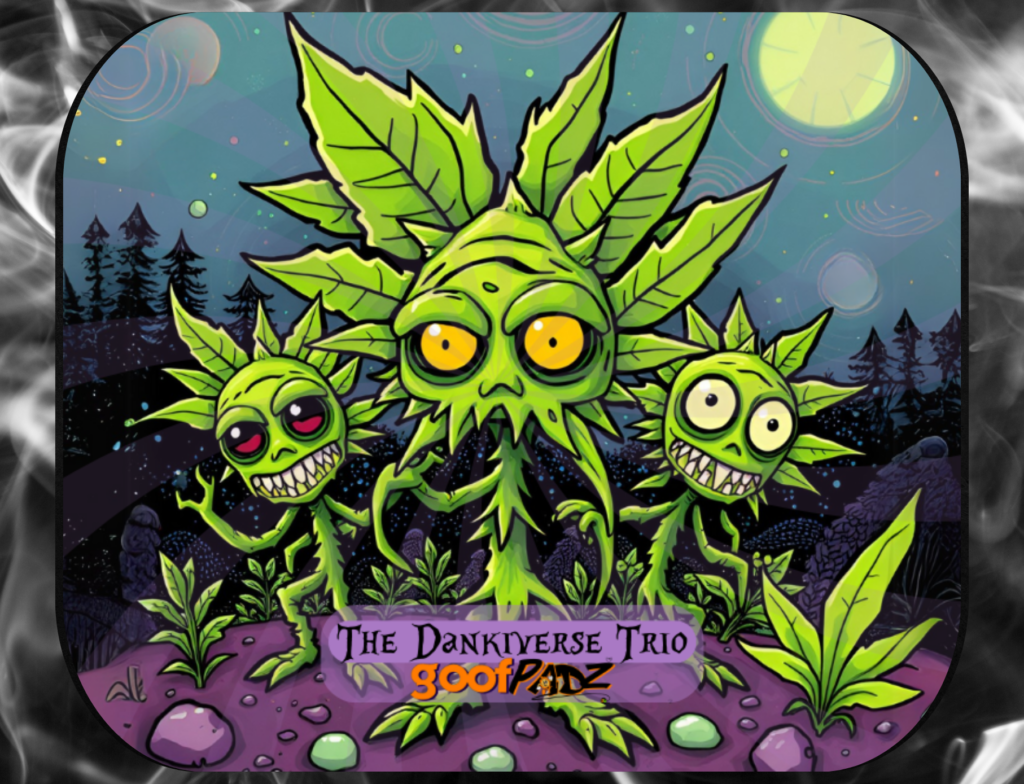 Goofpadz 'The Dankiverse Trio' - 3-in-1 Glass Mat, Dab Mat & Mouse Pad