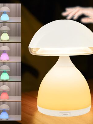 Mushroom Lamp Color Changing RGB,3 Way Dimmable LED Touch Lamp