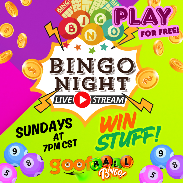 Goofball Bingo Gameshow Shopping Event with Loungelfy Buyer's Giveaway
