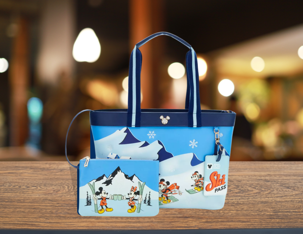 Our Universe Disney Mickey Mouse & Friends Ski Tote Bag with Wristlet Pouch
