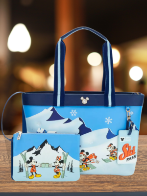 Our Universe Disney Mickey Mouse & Friends Ski Tote Bag with Wristlet Pouch