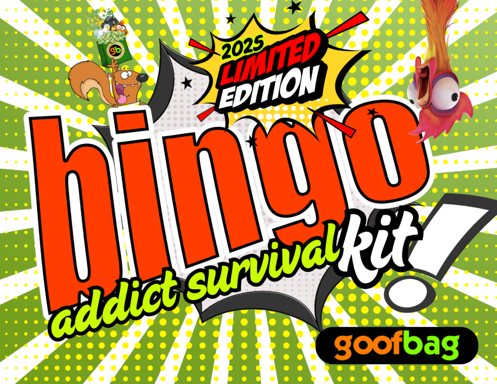 🎱 Limited Edition Bingo Addict Survival Kit Goofbag 🎱- Gag Gift, Funny Gift, Bingo Gift