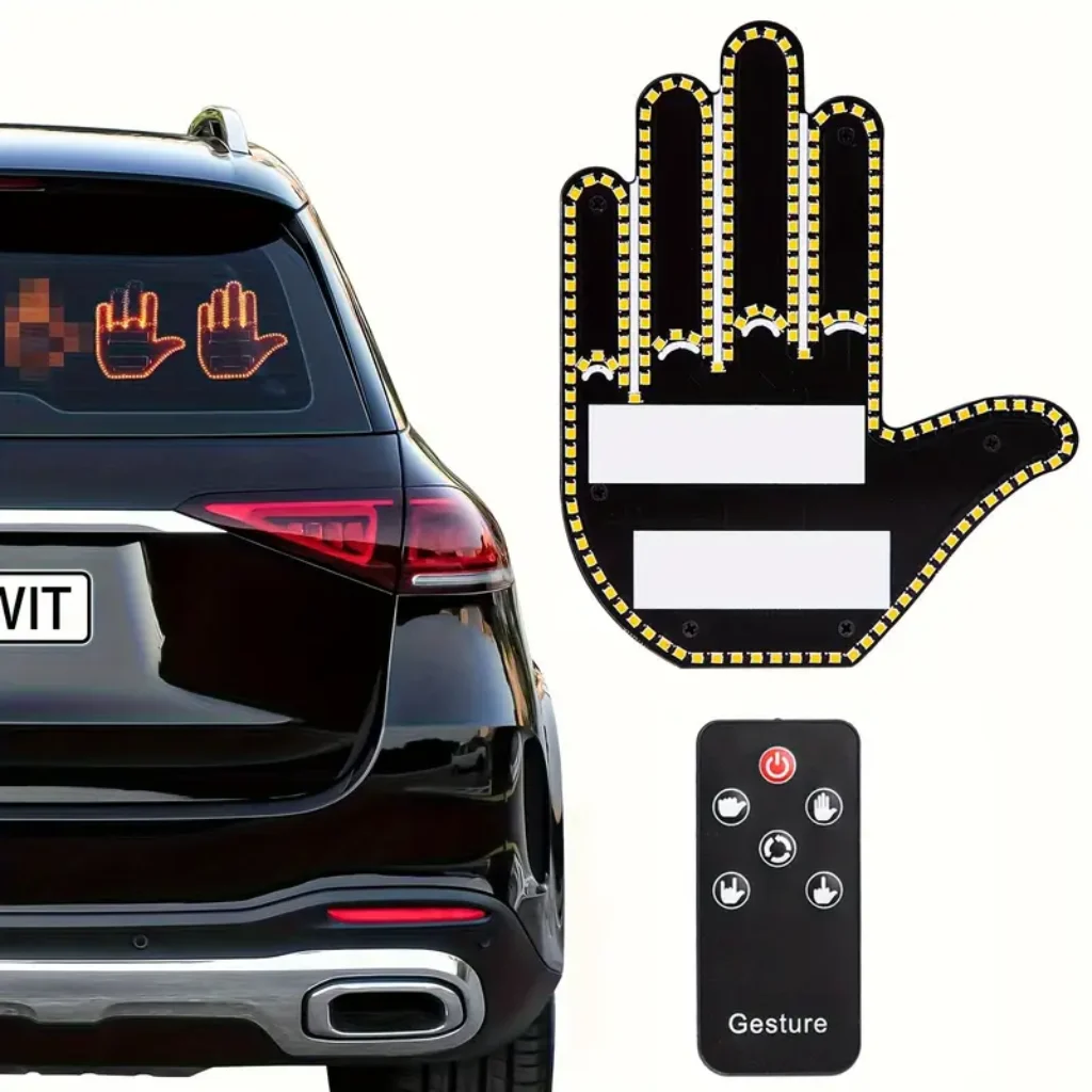 Funny LED Hand Gesture Light for Car Windows