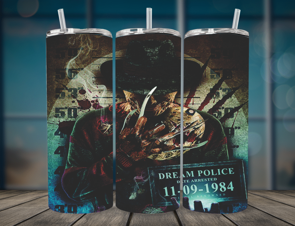 Freddy Dream Police - 20oz Halloween Horror Tumbler