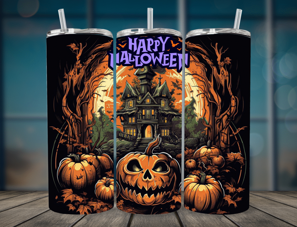 Scary Halloween Pumpkins 20oz. Skinny Tumbler