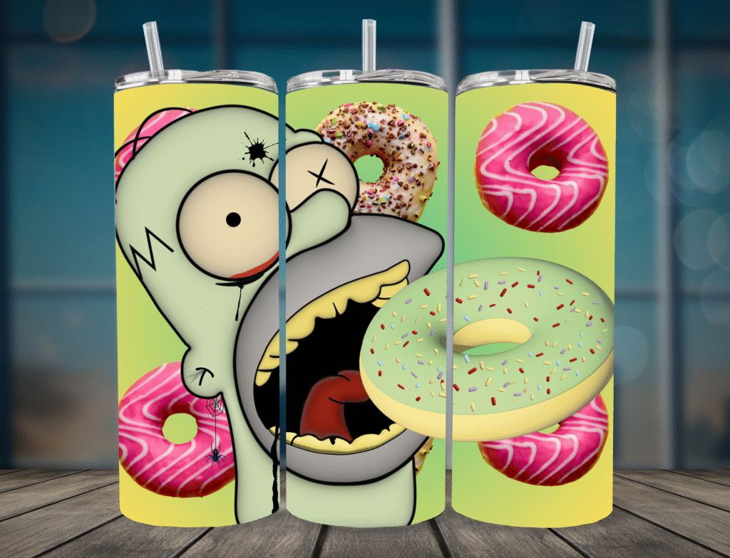 Zombie Donut Fiend 20oz. Skinny Tumbler