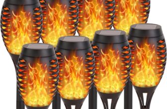 Solar LED Outdoor Torch Light 8pk