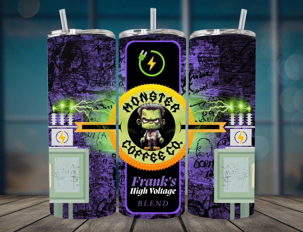 Frankenstein 20oz Tumbler | Frank's High Voltage Blend | Monster Coffee Co.